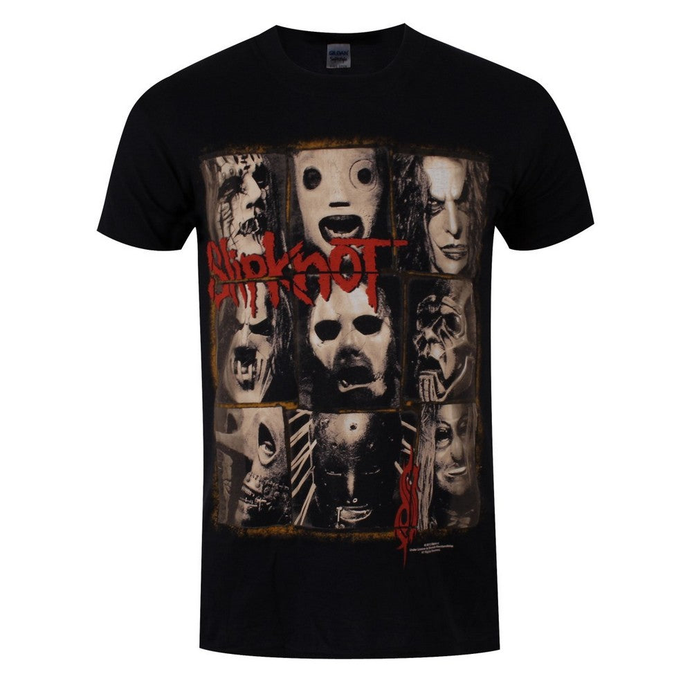 Black - Front - Slipknot Unisex Adult Mezzotint Decay Back Print T-Shirt