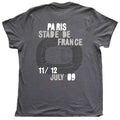 Grey - Back - U2 Unisex Adult 360 Degree Tour Paris 2009 Back Print Cotton T-Shirt