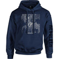 Navy Blue - Front - The Beatles Unisex Adult Reverse Revolver Pullover Hoodie