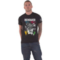 Black - Front - The Beatles Unisex Adult Revolver Montage Cotton T-Shirt