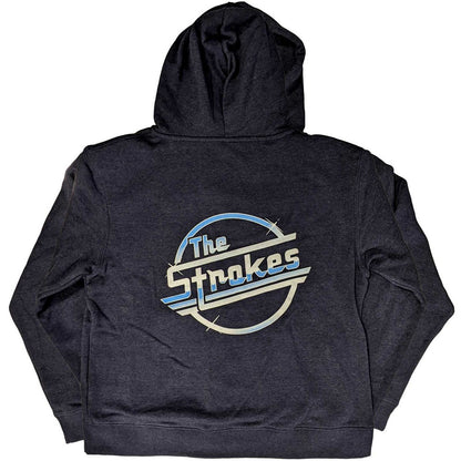 Navy Blue - Back - The Strokes Unisex Adult OG Magna Full Zip Hoodie