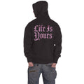 Black - Back - Foals Unisex Adult Life Is Yours Text Hoodie