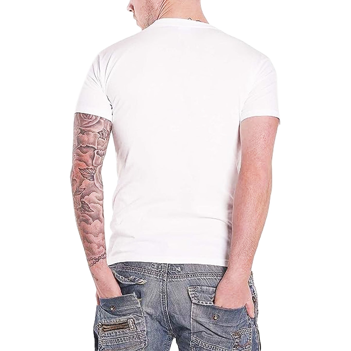 White - Lifestyle - Oasis Unisex Adult Decca T-Shirt