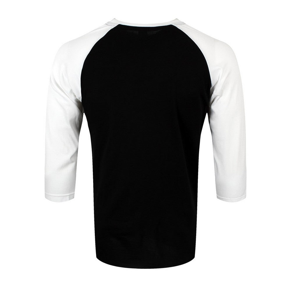Black-White - Back - Foo Fighters Unisex Adult Ray Gun Cotton Raglan T-Shirt