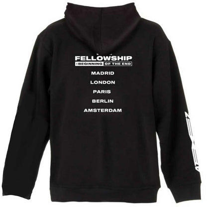 Black - Back - ATEEZ Unisex Adult Fellowship Tour Euro Full Zip Hoodie