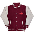 Maroon-Grey - Front - Slipknot Unisex Adult 9 Point Star Varsity Jacket