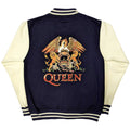 Navy Blue-White - Back - Queen Unisex Adult Logo Varsity Jacket