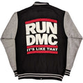 Black-Grey - Back - Run DMC Unisex Adult It´s Like That Varsity Jacket