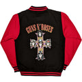 Black-Red - Back - Guns N Roses Unisex Adult Appetite For Destruction Varsity Jacket
