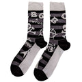 Black - Back - CBGB Unisex Adult Striped Logo Socks