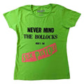 Green - Front - Sex Pistols Womens-Ladies Never Mind The Bollocks Original Album Cotton T-Shirt