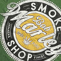 Green - Back - Bob Marley Unisex Adult Smoke Shop Cotton T-Shirt