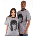 Black-White - Side - The Rolling Stones Unisex Adult Keith Striped T-Shirt