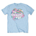 Light Blue - Front - John Lennon Unisex Adult Rainbow Cotton T-Shirt
