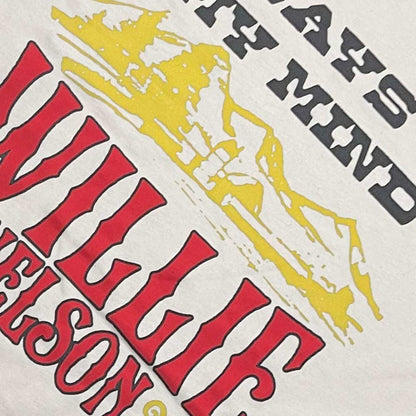 Natural - Back - Willie Nelson Unisex Adult Always On My Mind T-Shirt