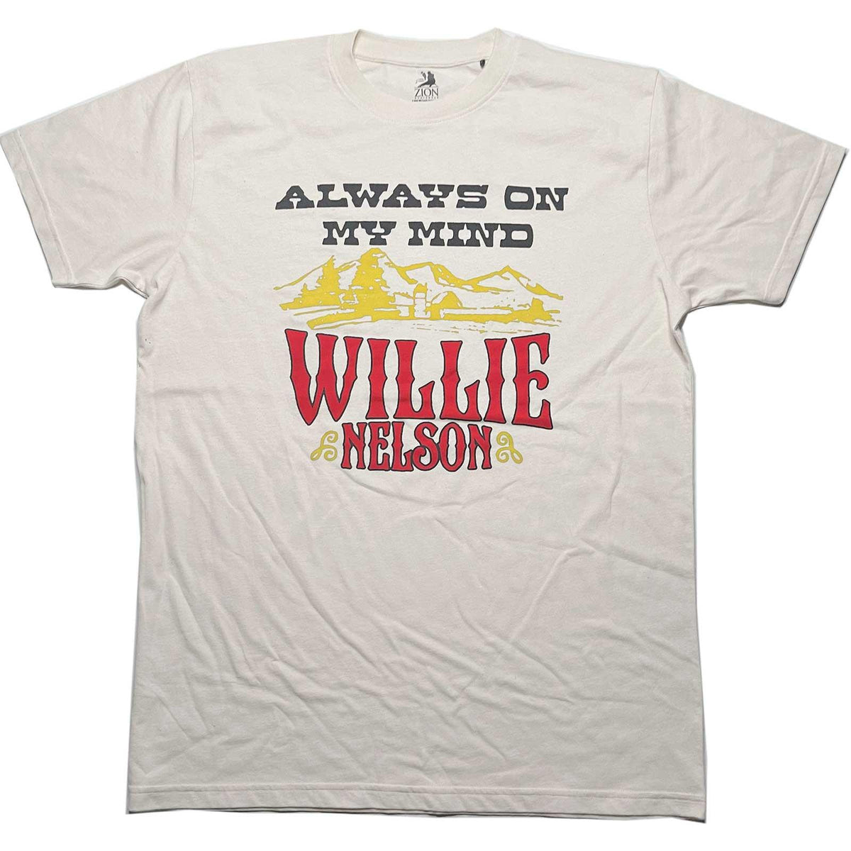 Natural - Front - Willie Nelson Unisex Adult Always On My Mind T-Shirt