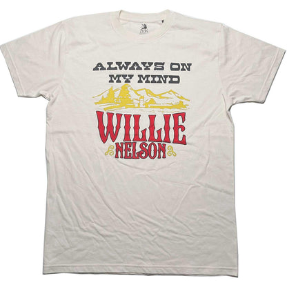 Natural - Front - Willie Nelson Unisex Adult Always On My Mind T-Shirt