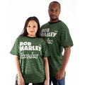 Black-Green - Side - Bob Marley Unisex Adult Exodus Striped T-Shirt