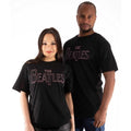 Black - Lifestyle - The Beatles Unisex Adult Drop T Logo Embroidered T-Shirt