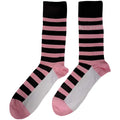 Pink-Black-White - Back - BlackPink Unisex Adult Stripe Logo Socks