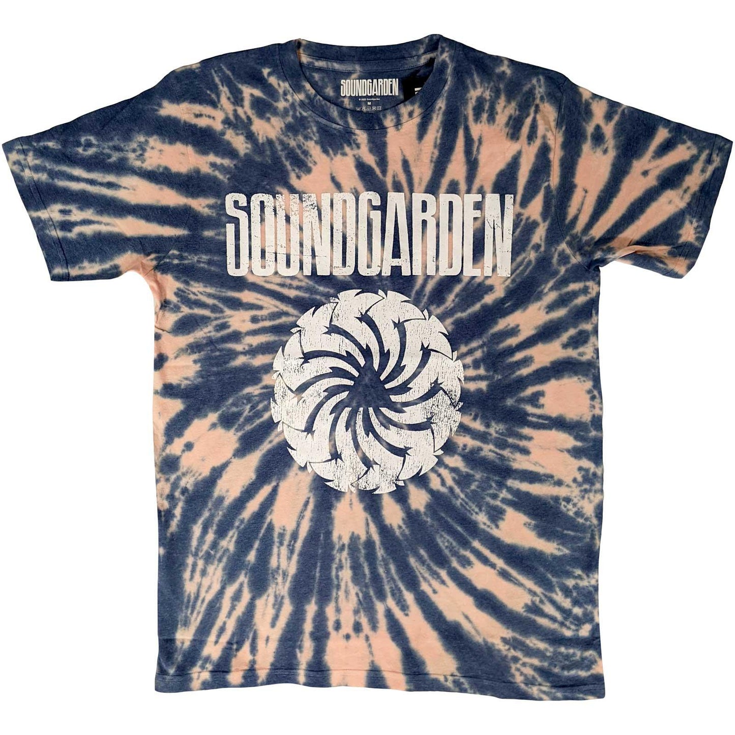 Blue - Front - Soundgarden Unisex Adult Swirl Tie Dye T-Shirt