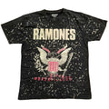 Black - Front - Ramones Unisex Adult Eagle Splattered T-Shirt