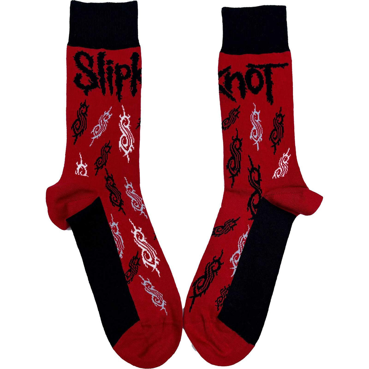 Red-Black - Front - Slipknot Unisex Adult Tribal Sigil Socks