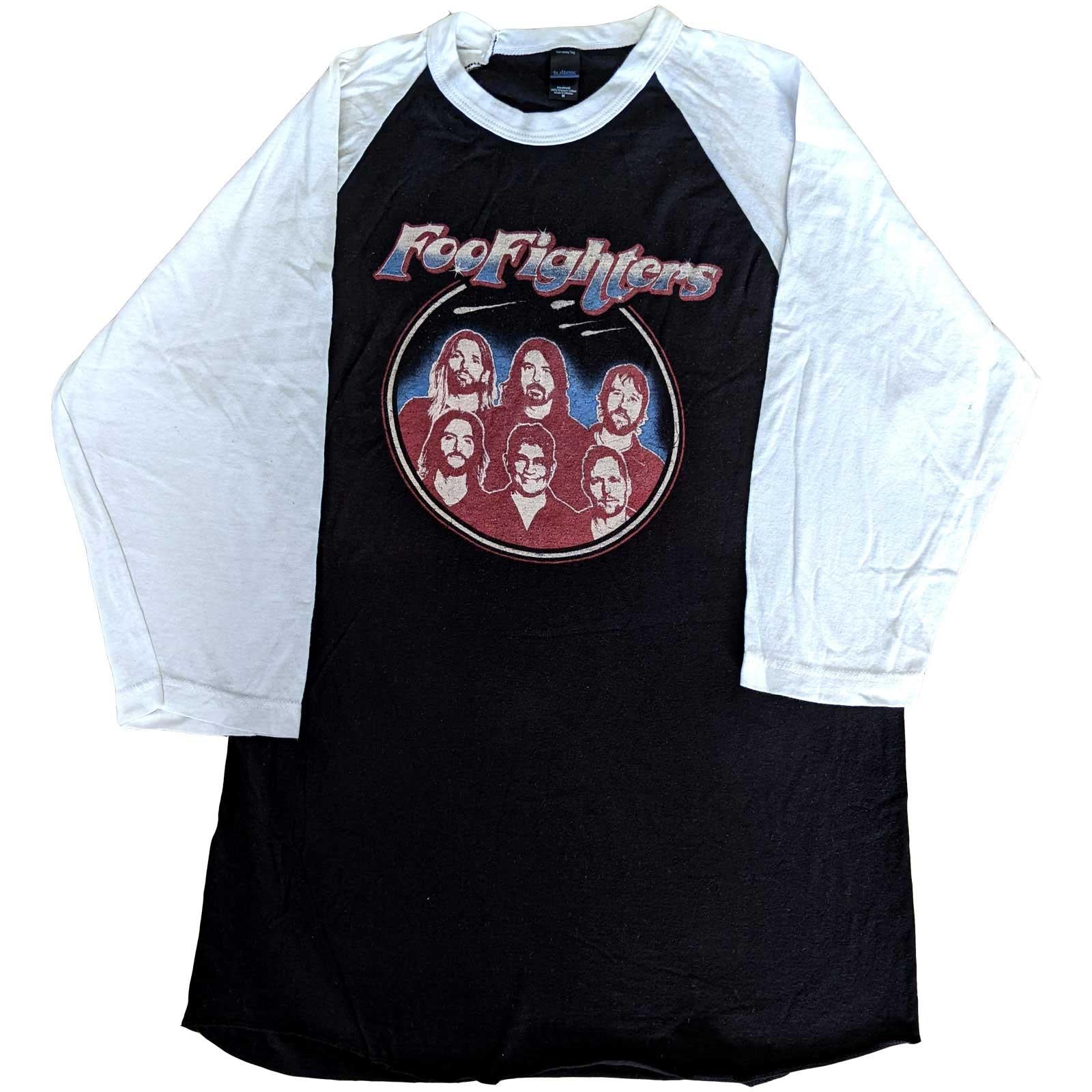 Black-White - Front - Foo Fighters Unisex Adult Photograph Cotton Raglan T-Shirt