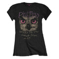 Black - Front - Pink Floyd Womens-Ladies What Do You Want From Me? Owl T-Shirt