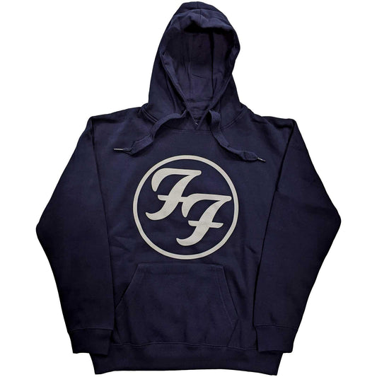 Navy Blue - Front - Foo Fighters Unisex Adult Logo Hoodie