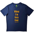 Blue - Front - The Beatles Unisex Adult When I´m Sixty Four Back Print Cotton T-Shirt