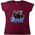 Maroon - Front - Slipknot Womens-Ladies Goat Cotton T-Shirt