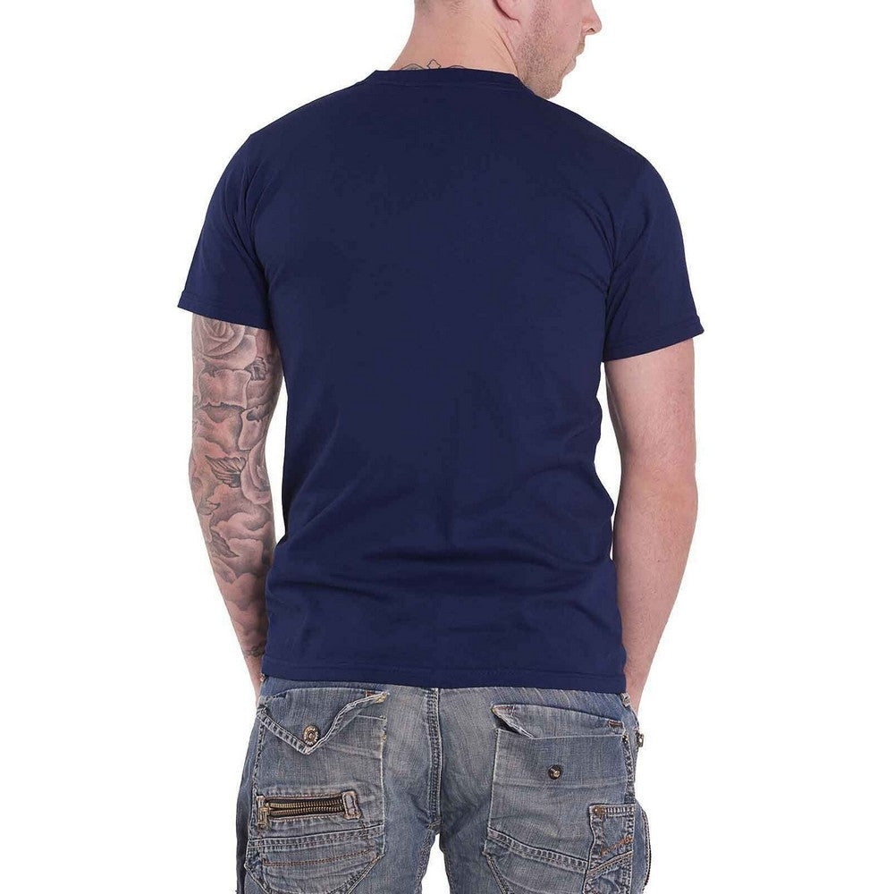 Navy Blue - Back - The Jam Unisex Adult Target Stripe Cotton T-Shirt