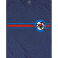 Navy Blue - Side - The Jam Unisex Adult Target Stripe Cotton T-Shirt