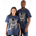 Blue - Back - Guns N Roses Unisex Adult Faded Skull T-Shirt