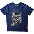Blue - Front - Guns N Roses Unisex Adult Faded Skull T-Shirt