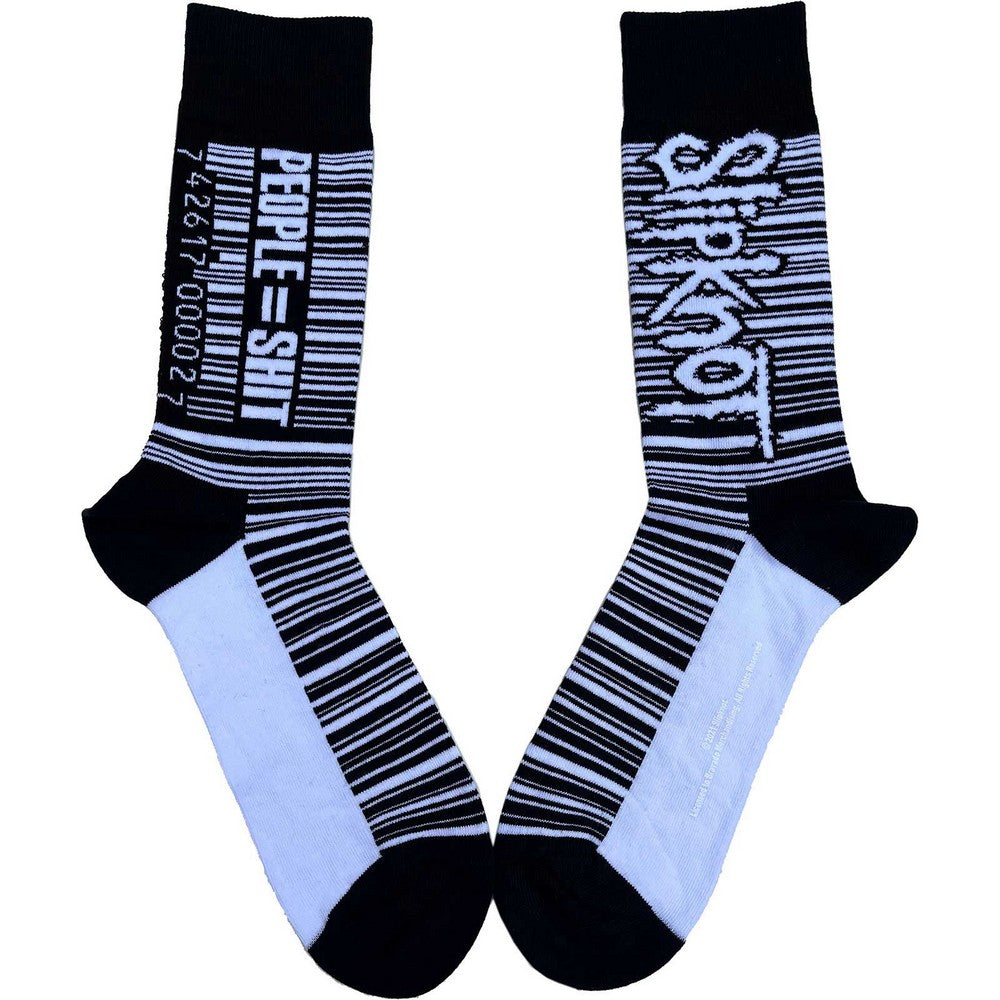 Black-White - Front - Slipknot Unisex Adult Barcode Socks