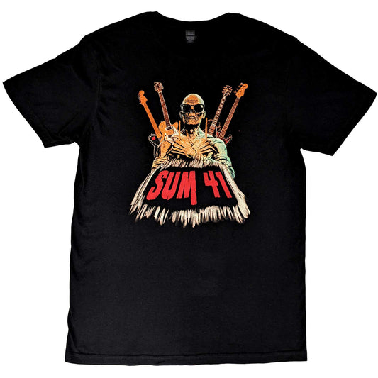 Black - Front - Sum 41 Unisex Adult Does This Look Like All Killer No Filler European Tour 2022 Cotton T-Shirt
