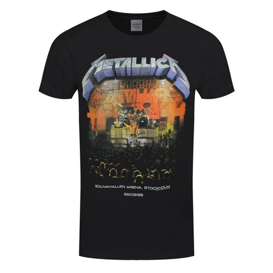 Black - Front - Metallica Unisex Adult Stockholm ´86 Back Print T-Shirt