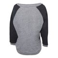 Charcoal Grey - Back - The Beatles Womens-Ladies Drop T Logo Crop Sweatshirt