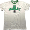White - Front - Bob Marley Unisex Adult Collegic Logo T-Shirt