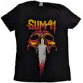 Black - Front - Sum 41 Unisex Adult Order In Decline Tour 2020 Skull Cotton T-Shirt