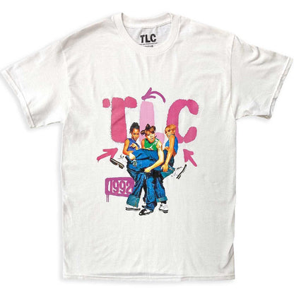 White - Front - TLC Unisex Adult Kicking Group Cotton T-Shirt