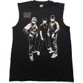 Black - Front - Run DMC Unisex Adult Gold Chains Photograph Tank Top