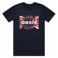Navy Blue - Front - Oasis Unisex Adult Union Jack T-Shirt