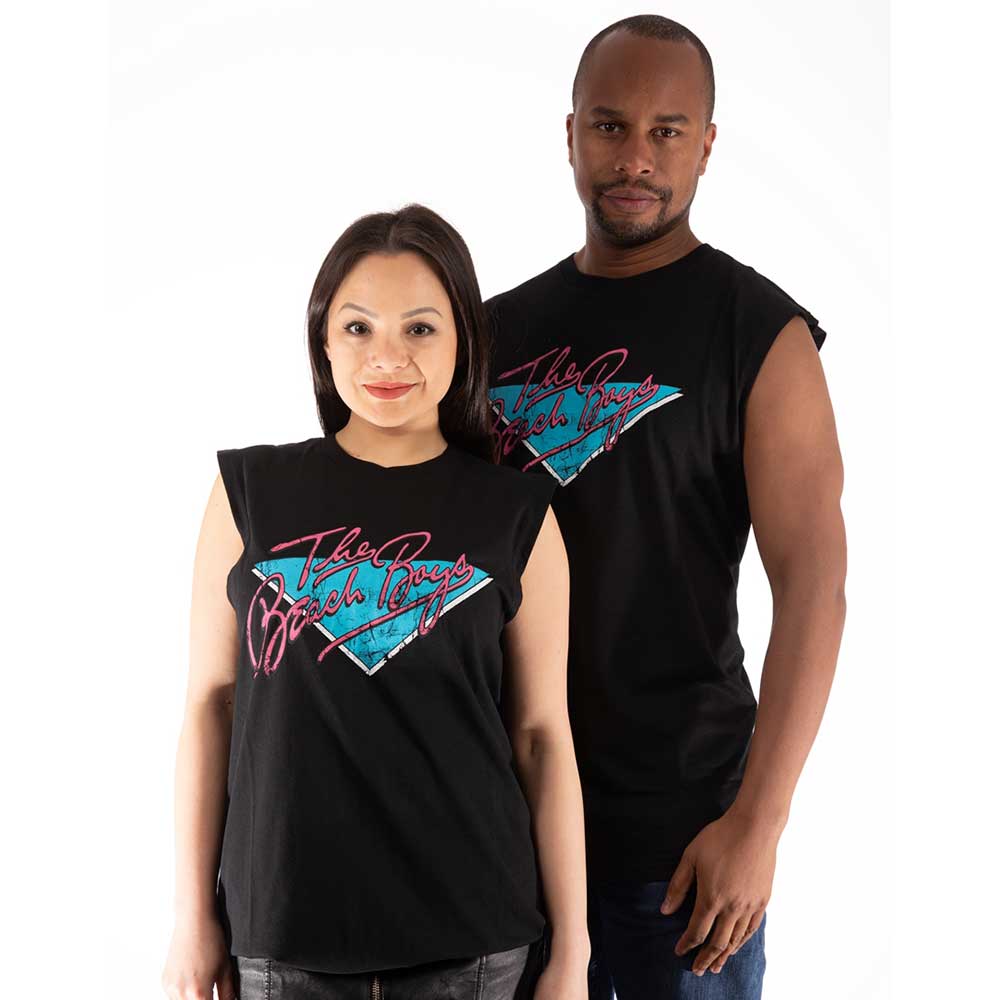 Black - Side - The Beach Boys Unisex Adult Retro Logo Tank Top