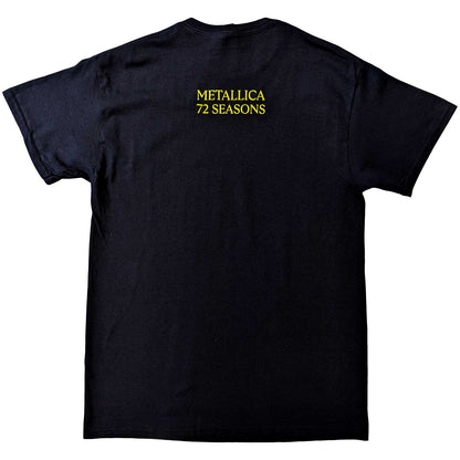 Black - Back - Metallica Mens 72 Seasons Burnt Crib Cotton T-Shirt