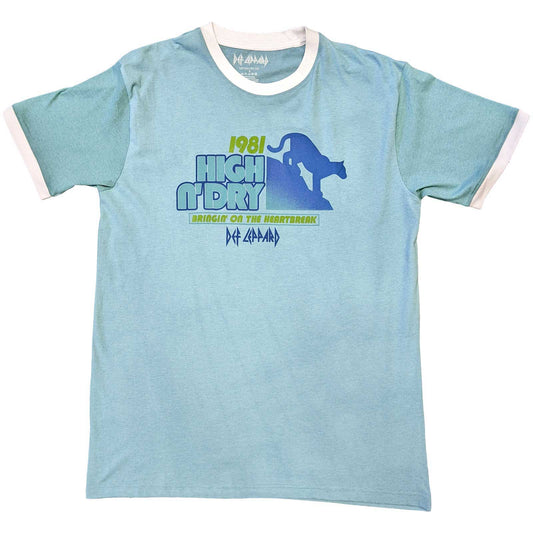 Green - Front - Def Leppard Unisex Adult High N´ Dry T-Shirt