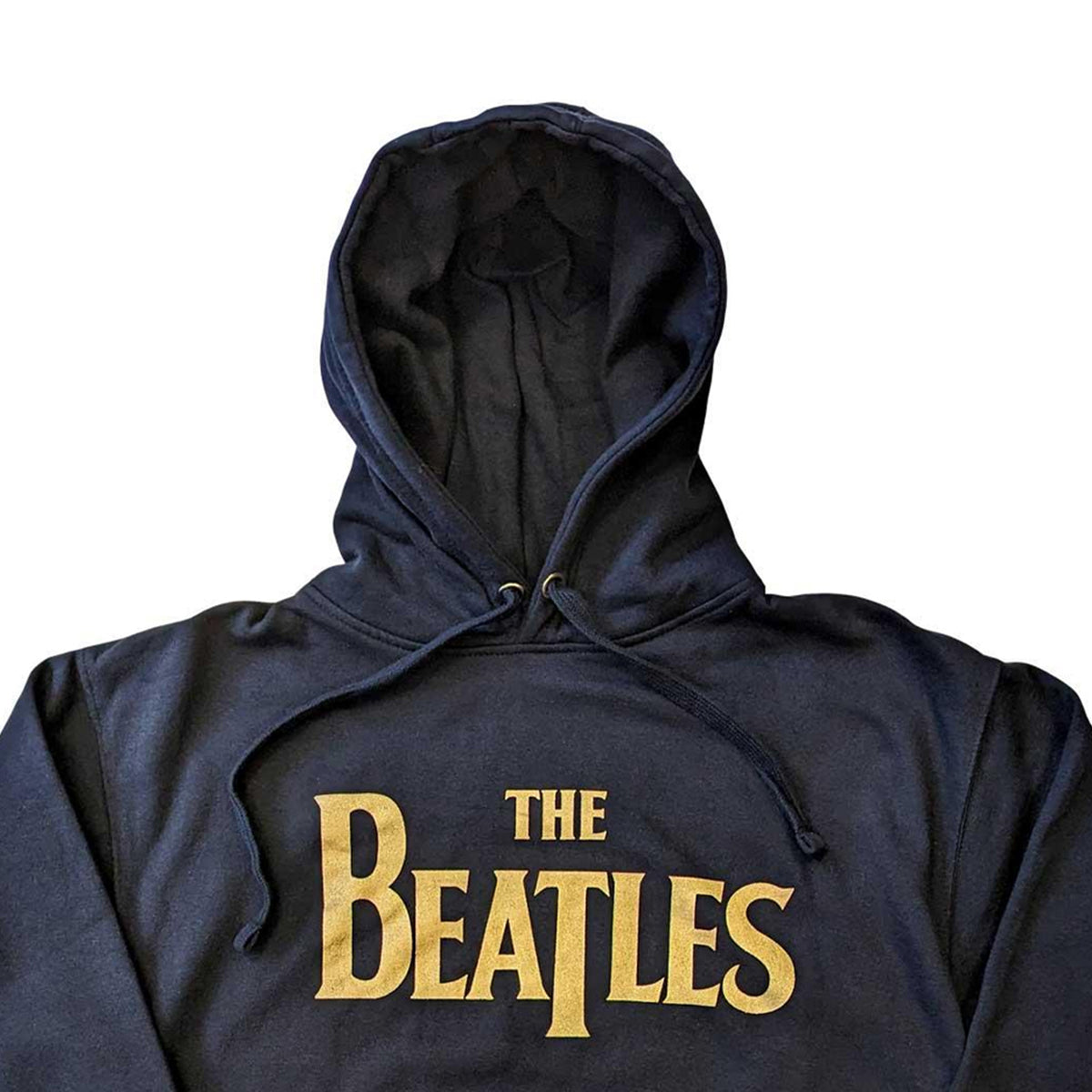 Navy Blue - Back - The Beatles Unisex Adult Drop T Logo Pullover Hoodie