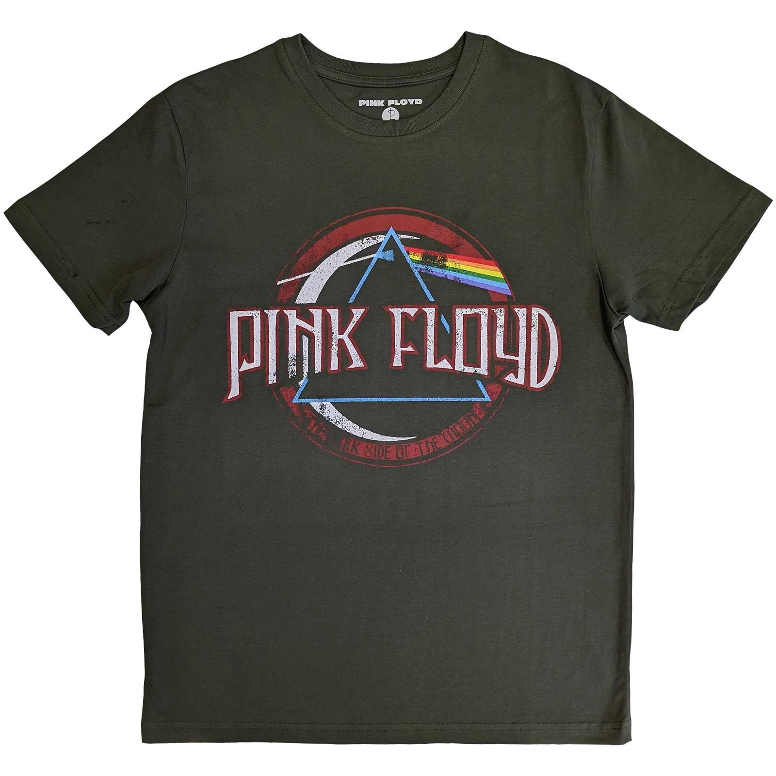 Green - Front - Pink Floyd Unisex Adult Dark Side Of The Moon Seal Vintage Cotton T-Shirt